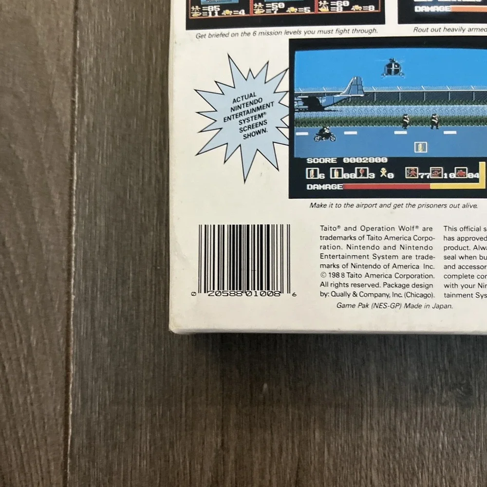 Operation Wolf (Nintendo Entertainment System, 1989) CIB